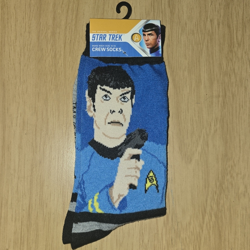Mr. Spock Men's Star Trek Crew Socks 🖖
